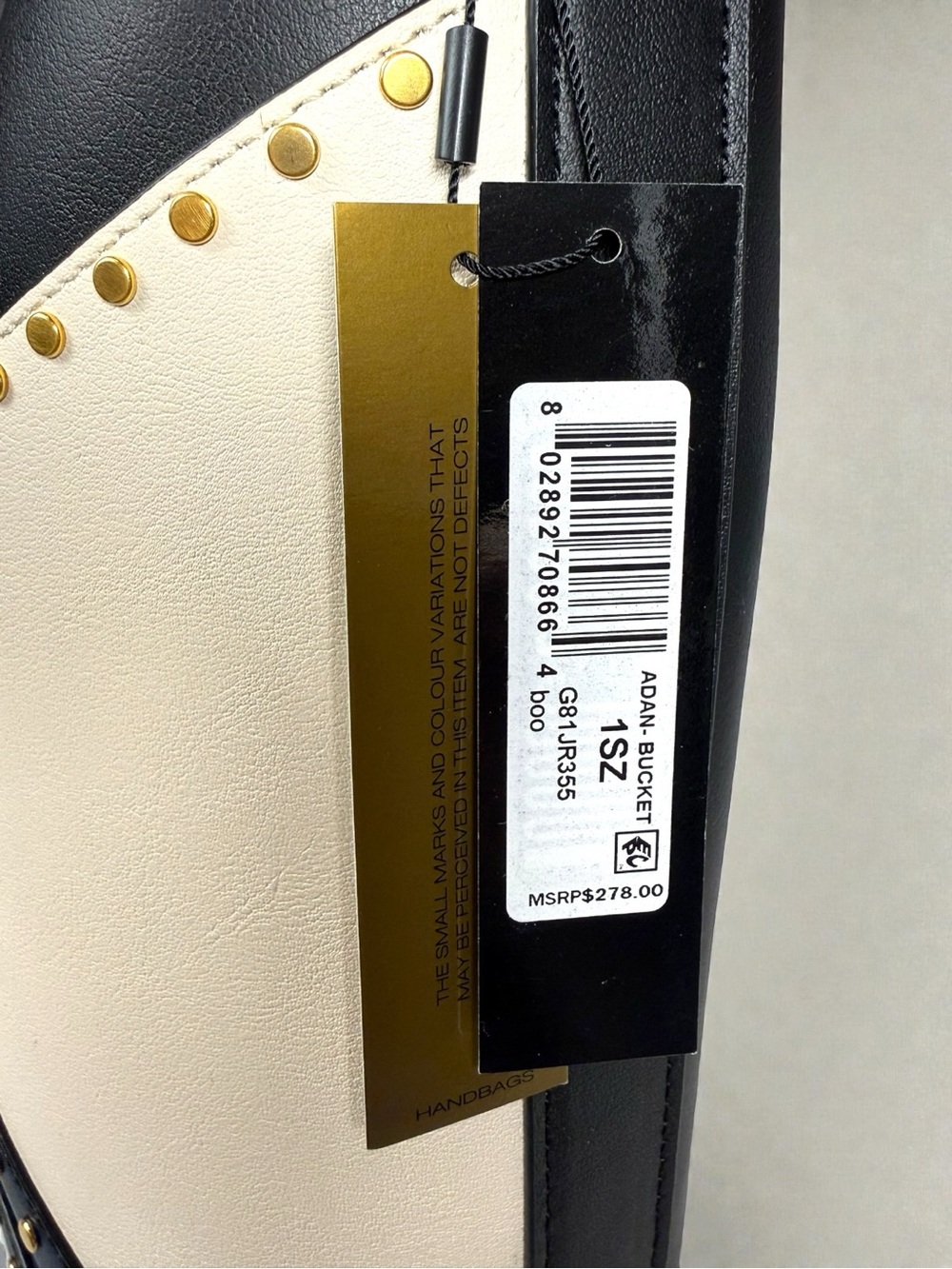 NWT ✨ Donna Karan Adan Studded Bucket Bag 🖤🤍💙 - Picture 8 of 12